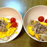 おうち吉野家　オムライス|ハンバーグうーたんさん