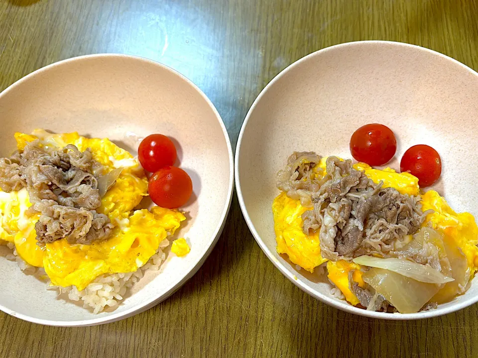 おうち吉野家　オムライス|ハンバーグうーたんさん