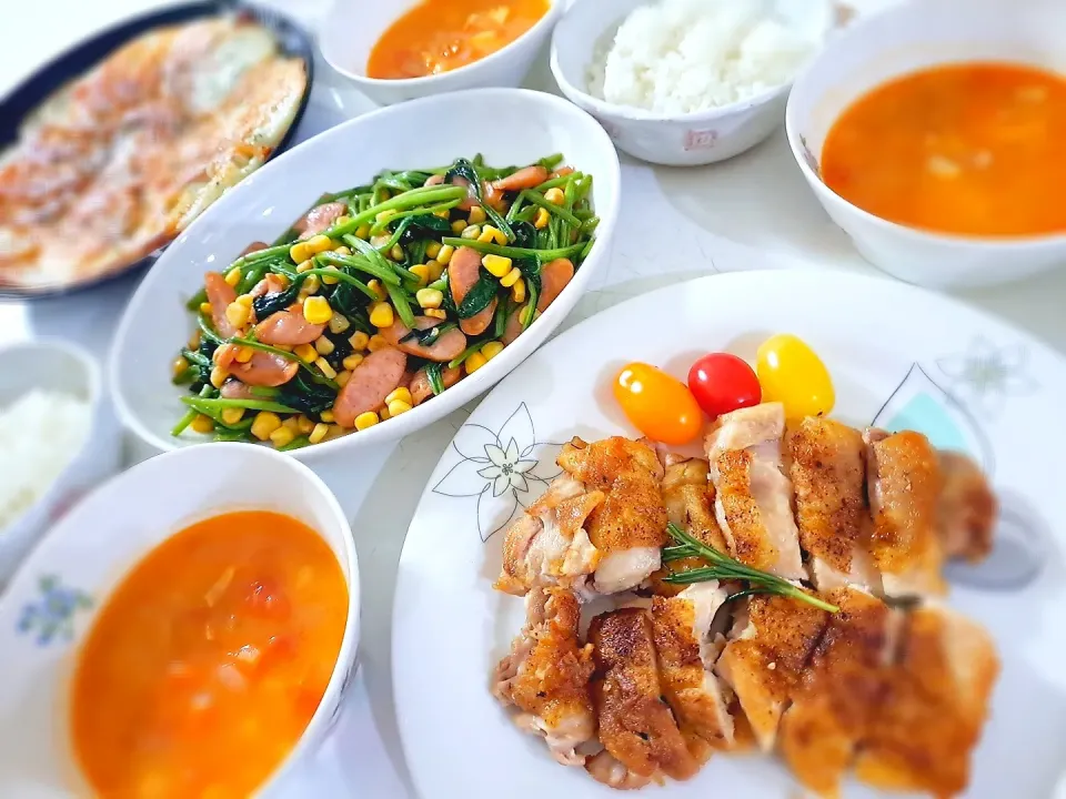 夕食(*ˊ˘ˋ*)|プリン☆さん