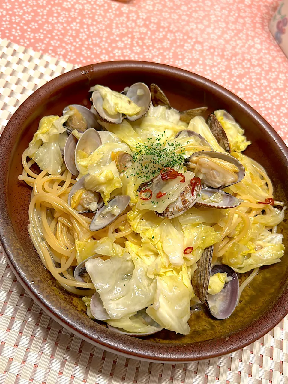 アサリとキャベツのペペロンチーノ|amiさん