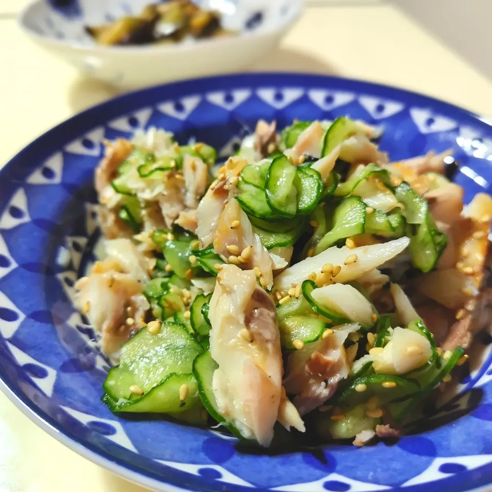 鯵ときゅうりの酢の物|ポトスさん