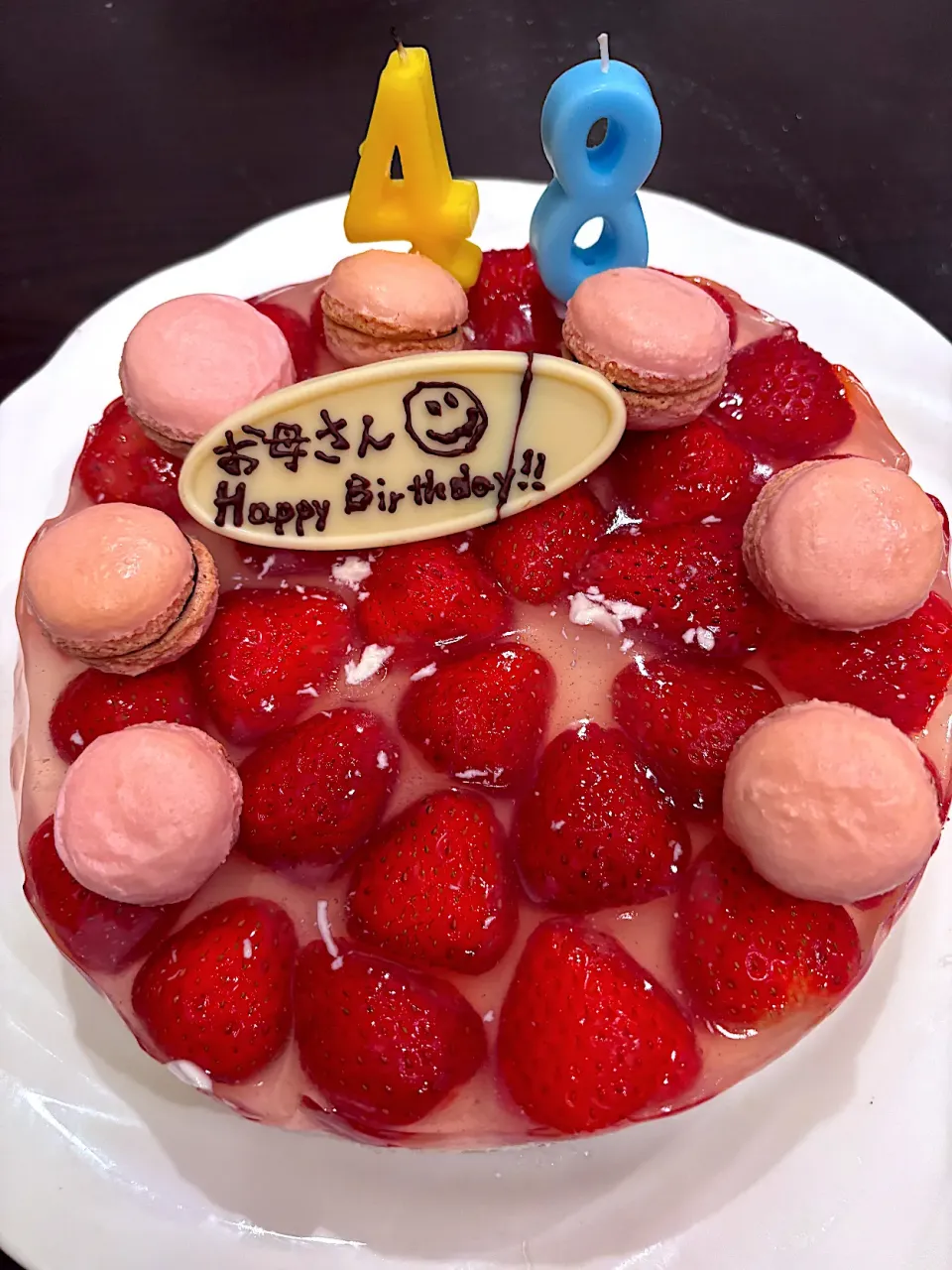 息子が作ってくれたいちごレアチーズケーキ🍓|Chiharϋnさん