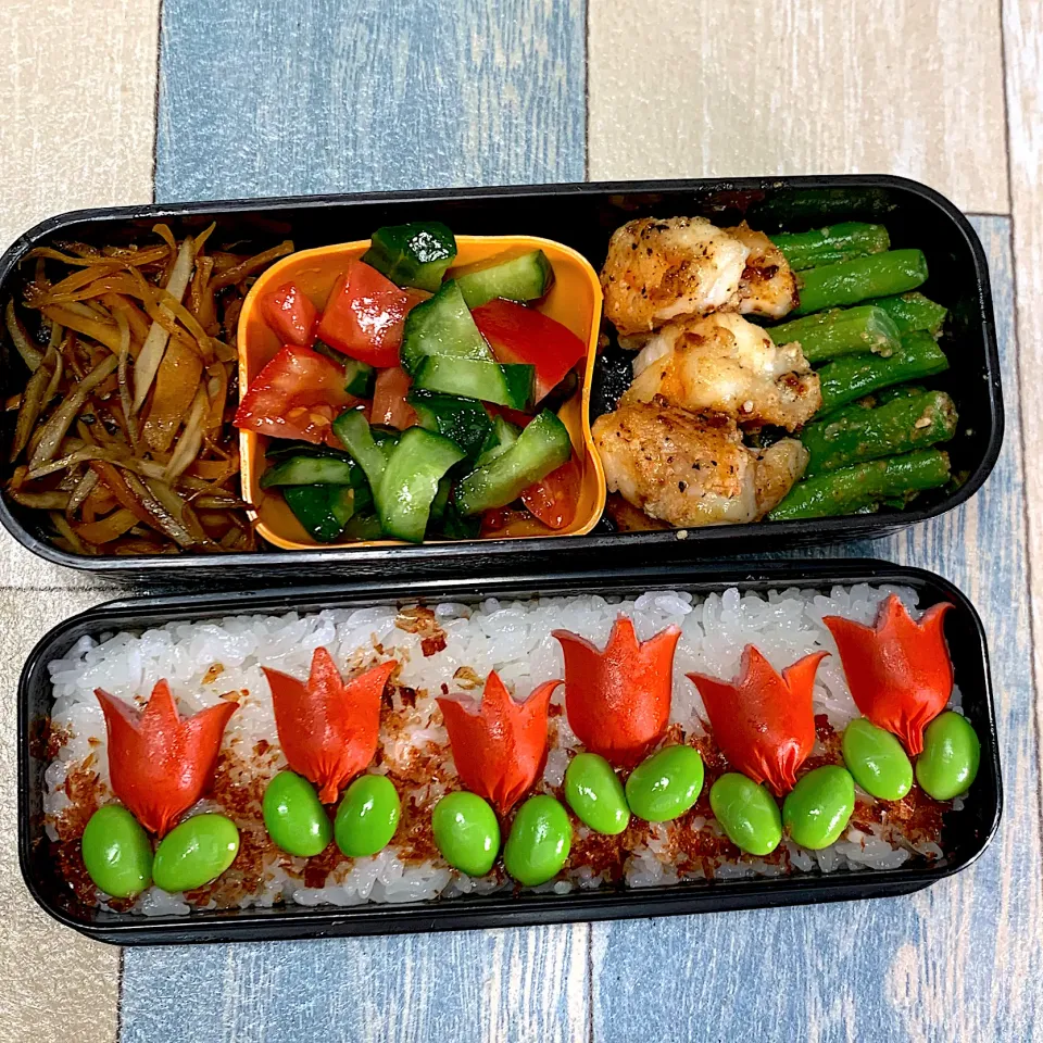 4/18チューリップ弁当🌷|みっこちゃんさん
