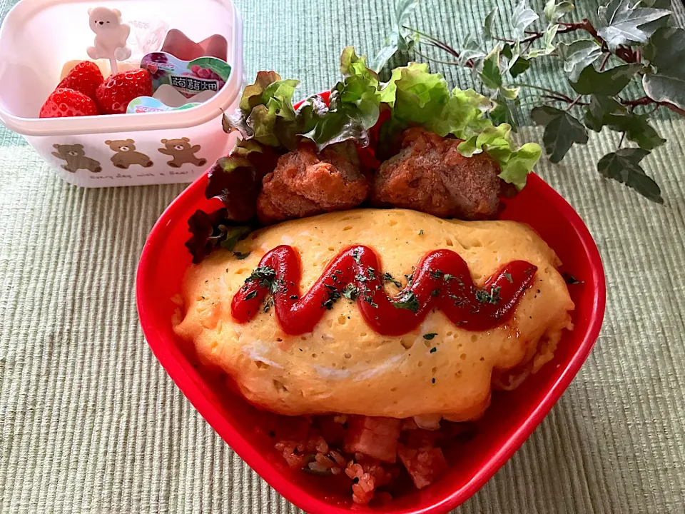 ＊0010.オムライスの日🌸娘ちゃんの高校生弁当🍱＊|＊抹茶＊さん
