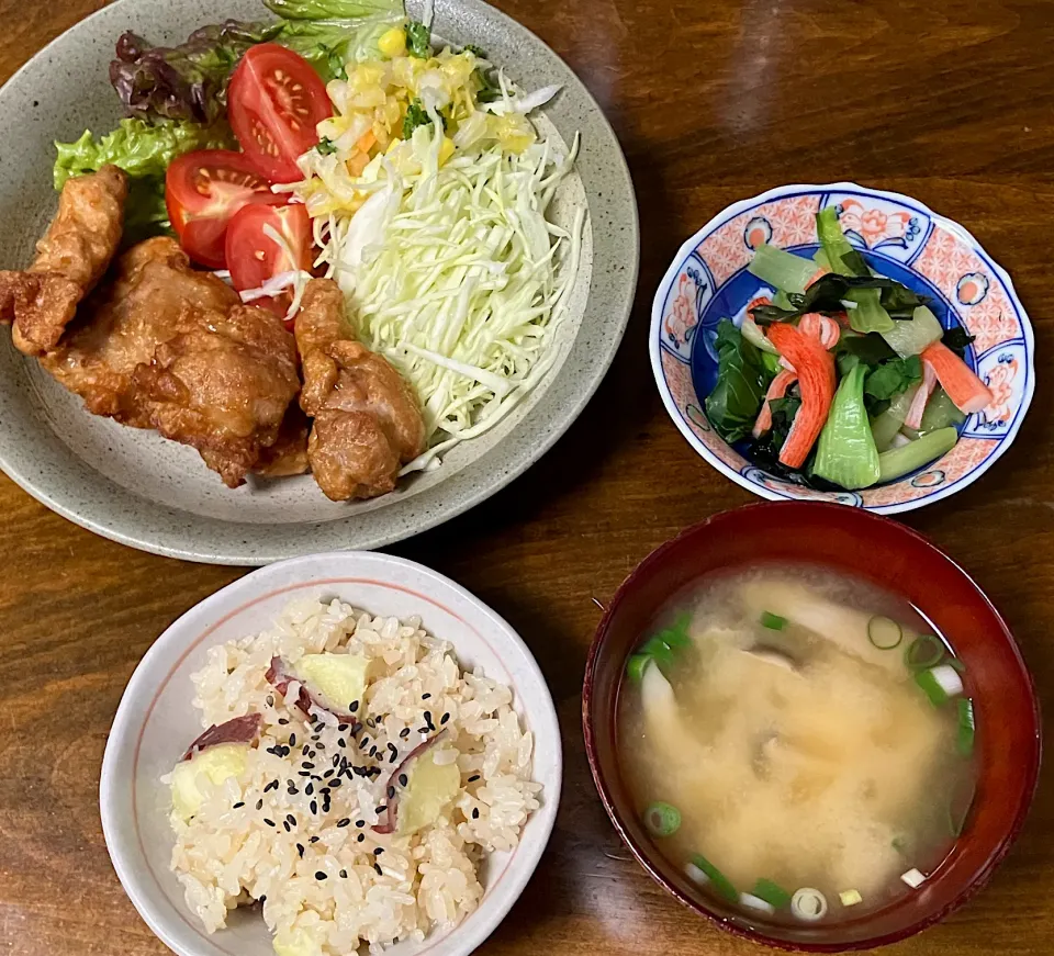 献立 唐揚げ定食|ななごさん