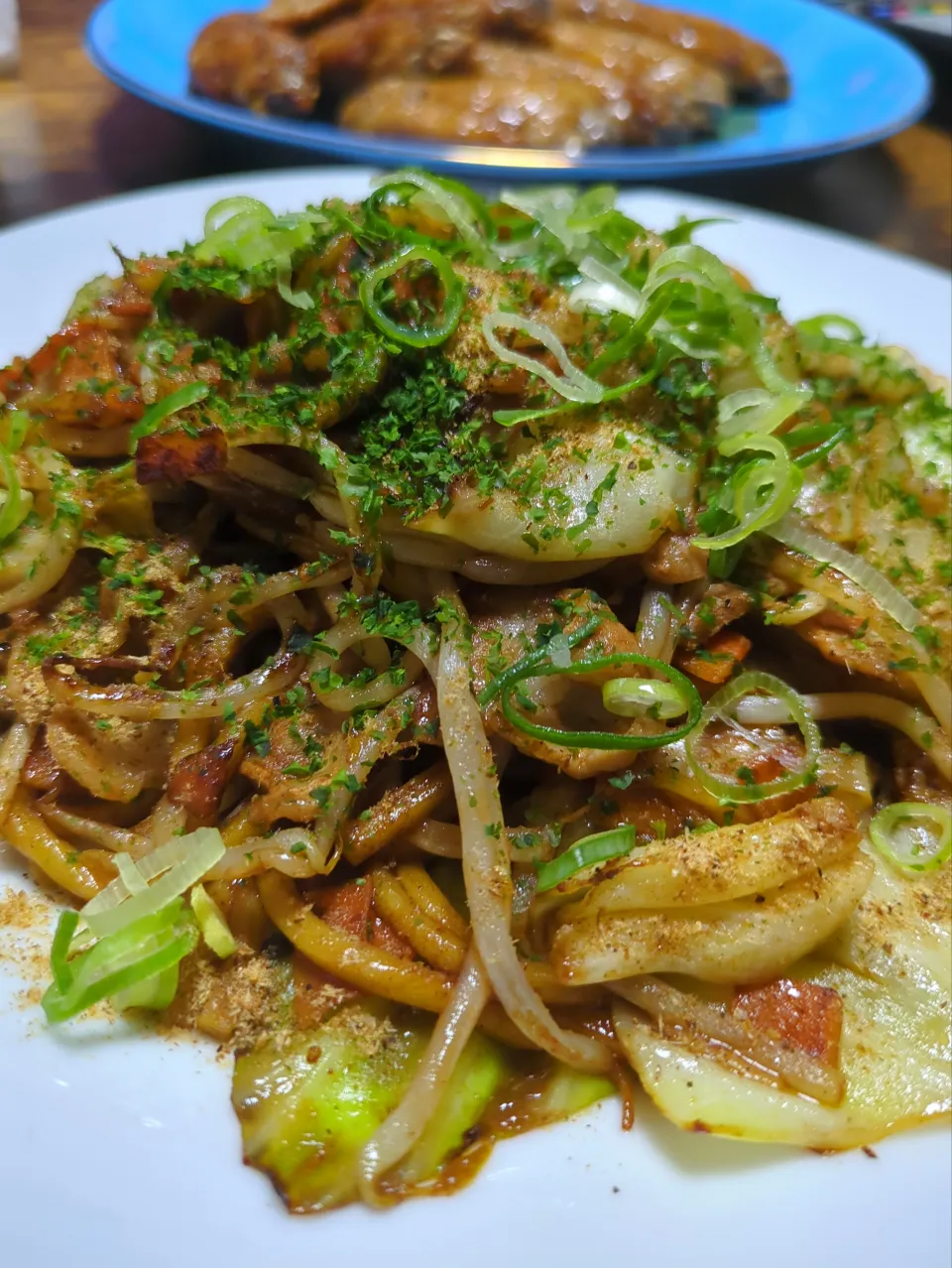 具沢山焼きそば|闇夜の狸さん