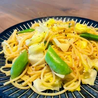 春キャベツとスナップエンドウのパスタ|meronさん