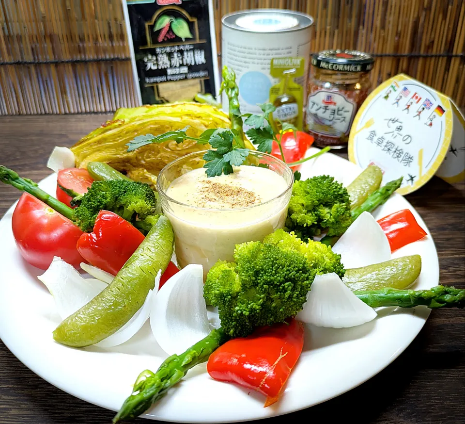 🌏『世界の食卓探検隊』🇮🇹イタリア料理
【🇮🇹バーニャカウダ＆春野菜】|ayaさん