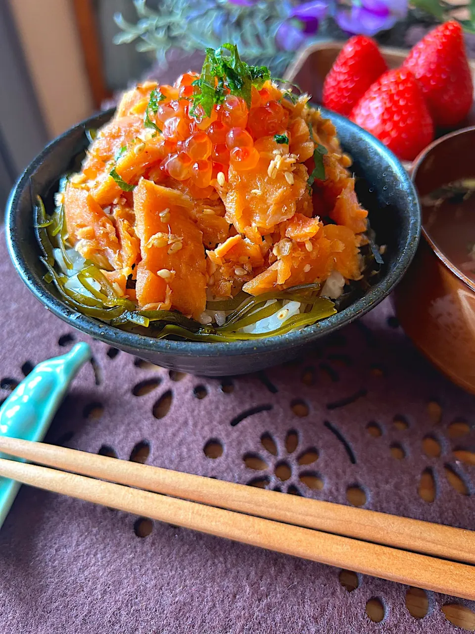 鮭フレークで鮭いくらごはん|リンリンさん