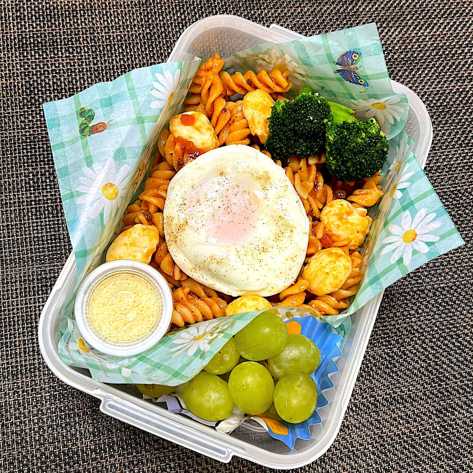 ⚾️部活弁当　パスタ弁当、追いチーズ付き🧀|柚子きりかさん