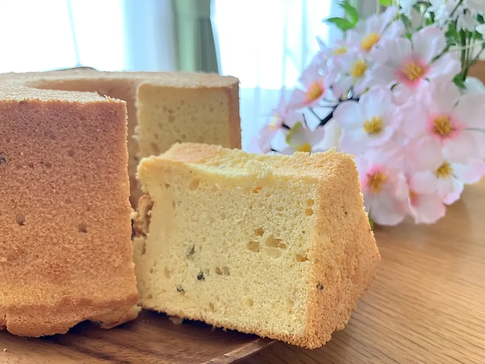 ＊桜餡シフォンケーキ🌸＊|＊抹茶＊さん