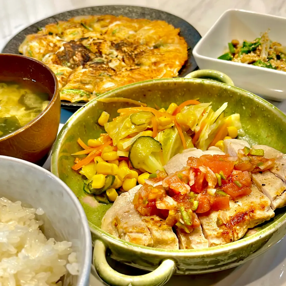 トンテキ。サルサソースかけ|ぎんさん