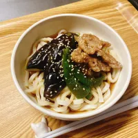 ナスとピーマンと豚肉の揚げ浸しうどん|shioriさん
