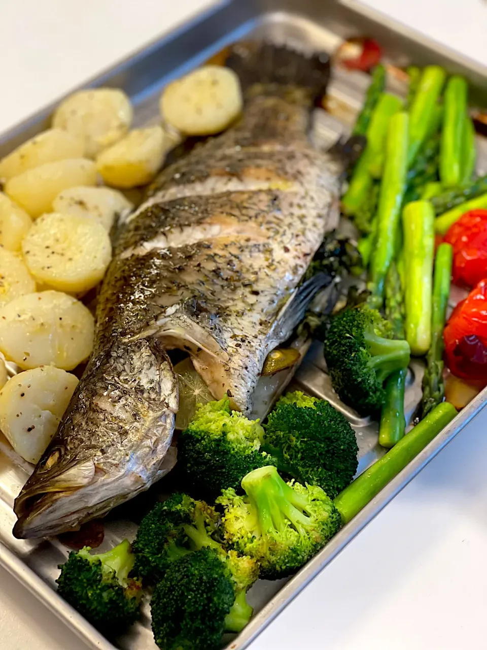Oven baked fish with boiled potatoes |12Dragonさん