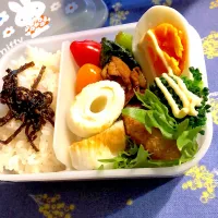2025.4.20＊今日のお弁当＊小松菜と豚こまのオイスター炒め♪|rinrin*mama*さん