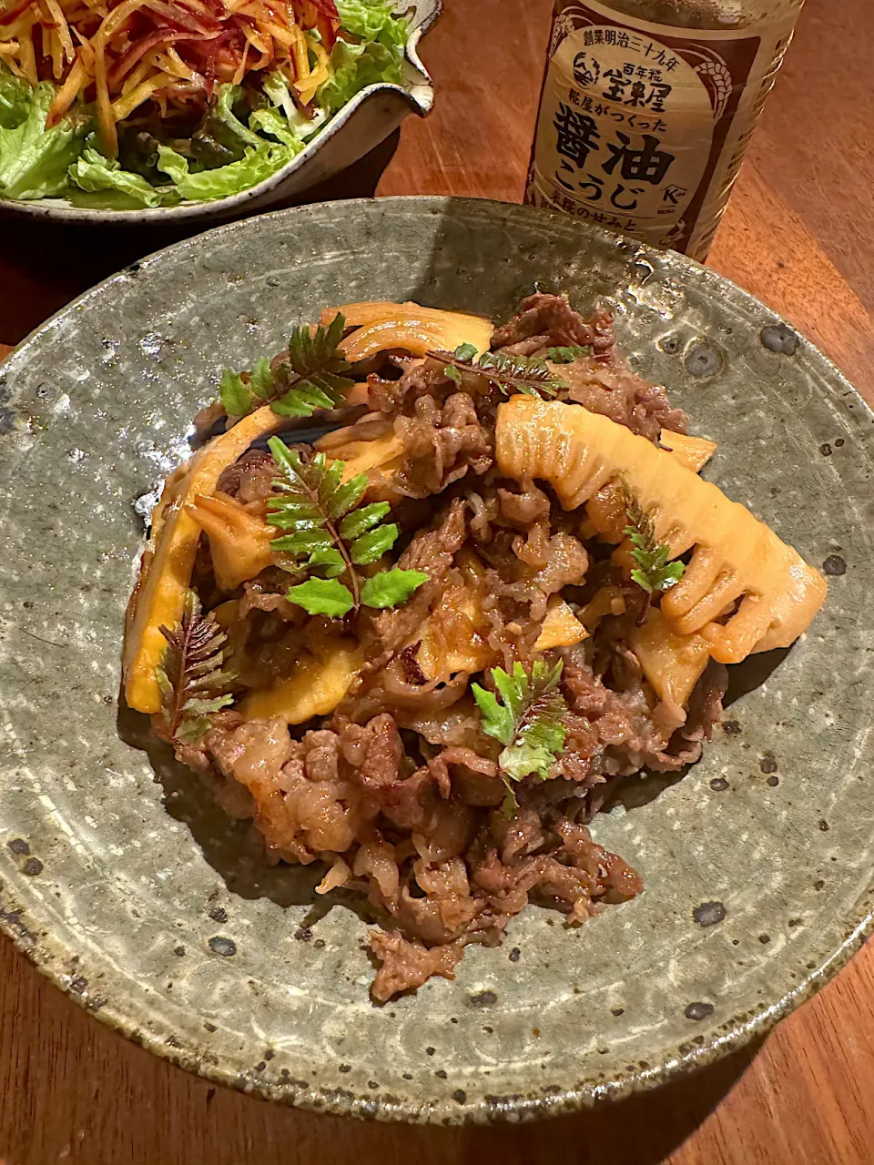 醤油こうじで、筍牛肉炒め|kurageyakannoさん