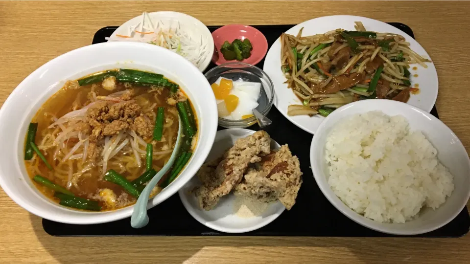 台湾料理『祥瑞』さんのニラレバ炒め定食(夕飯)|enarinさん