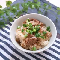 吉野家の冷凍牛丼の具で、炊き込みご飯| kodomoのおやつさん