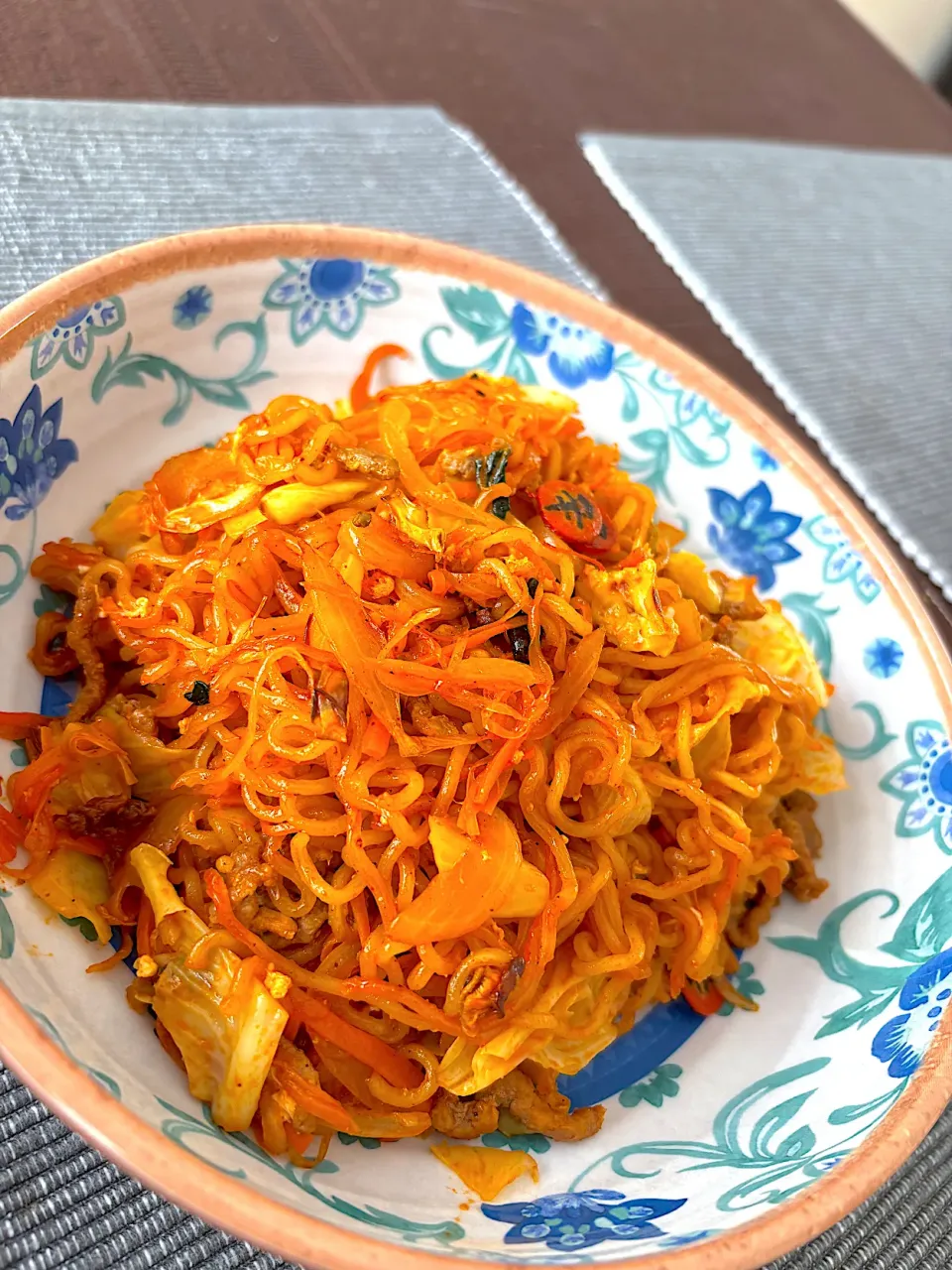 限界辛ラーメン焼きそば|きなこさん