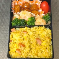 カレー炒飯&ガーリックシュリンプ弁当|黒川克博さん