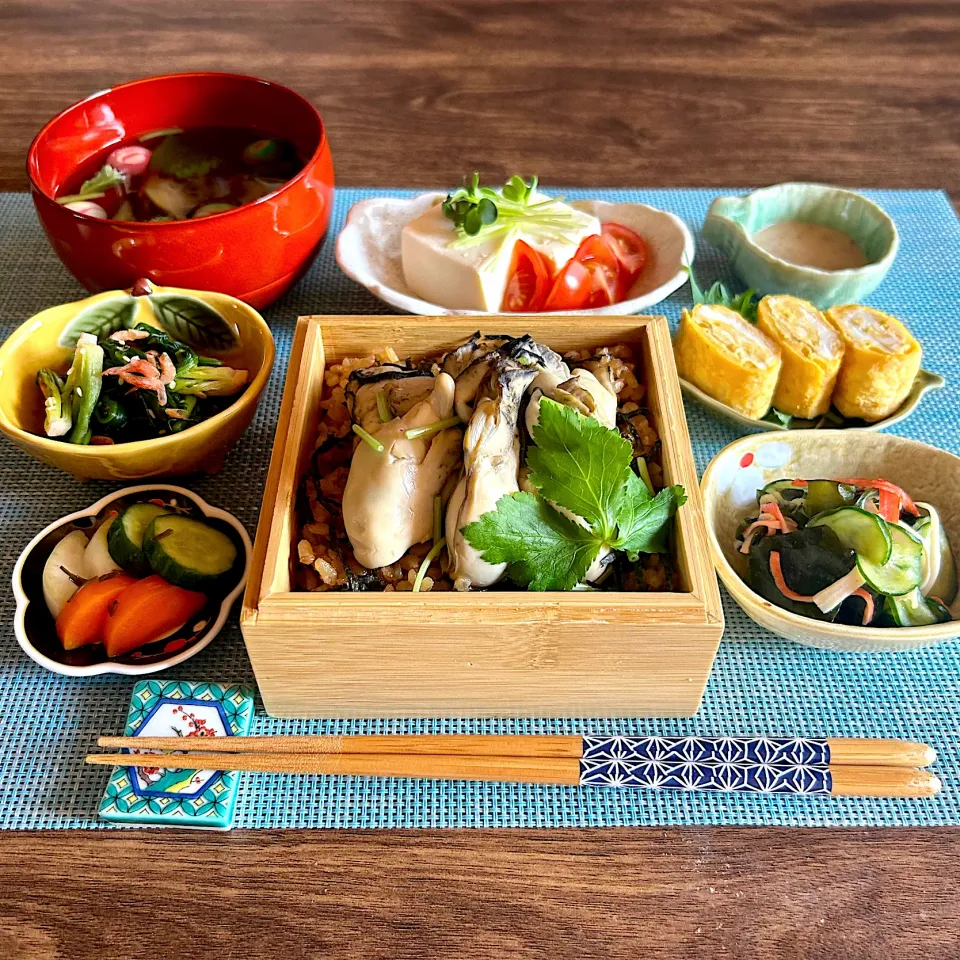 牡蠣飯👩‍🍳お昼ごはん|青空の梅干しさん