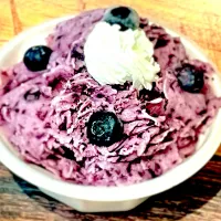 手作りブルーベリージェラートかき氷