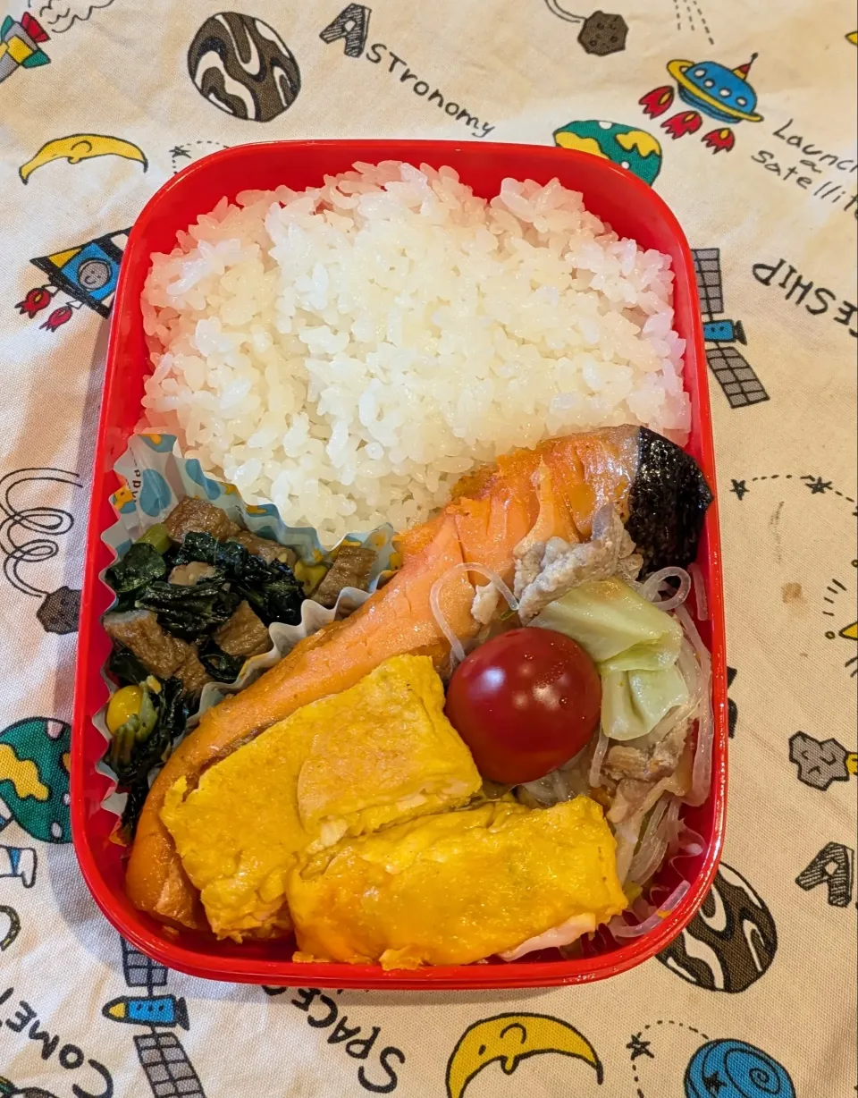 4/22  焼鮭弁当|母さんのオベント記録さん