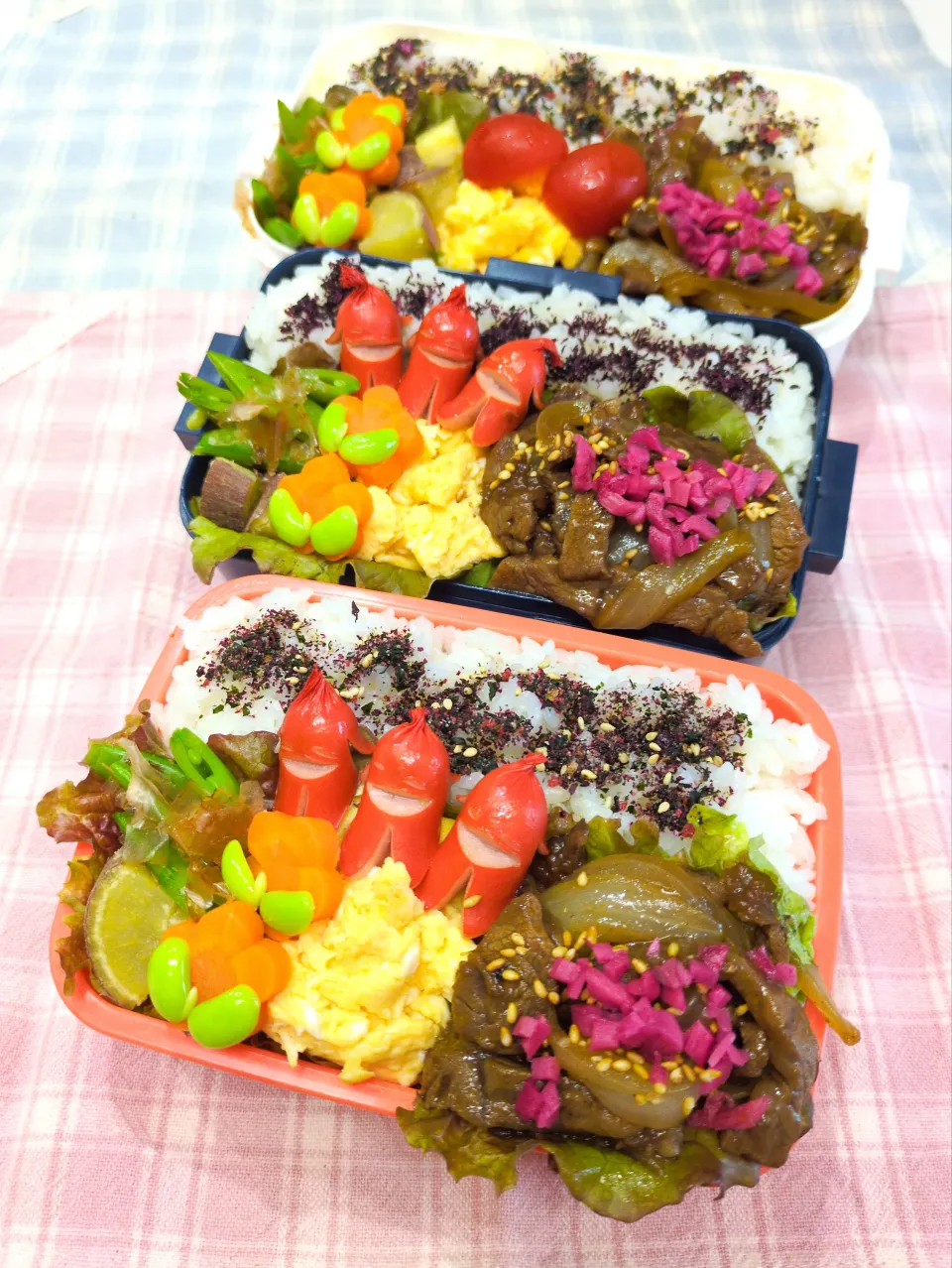 ミスジと新玉ねぎの生姜醤油炒め弁当❤|みちゅあしさん