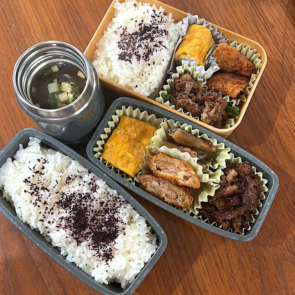 2025.4.22 高3息子.旦那弁当|こうれい母さん