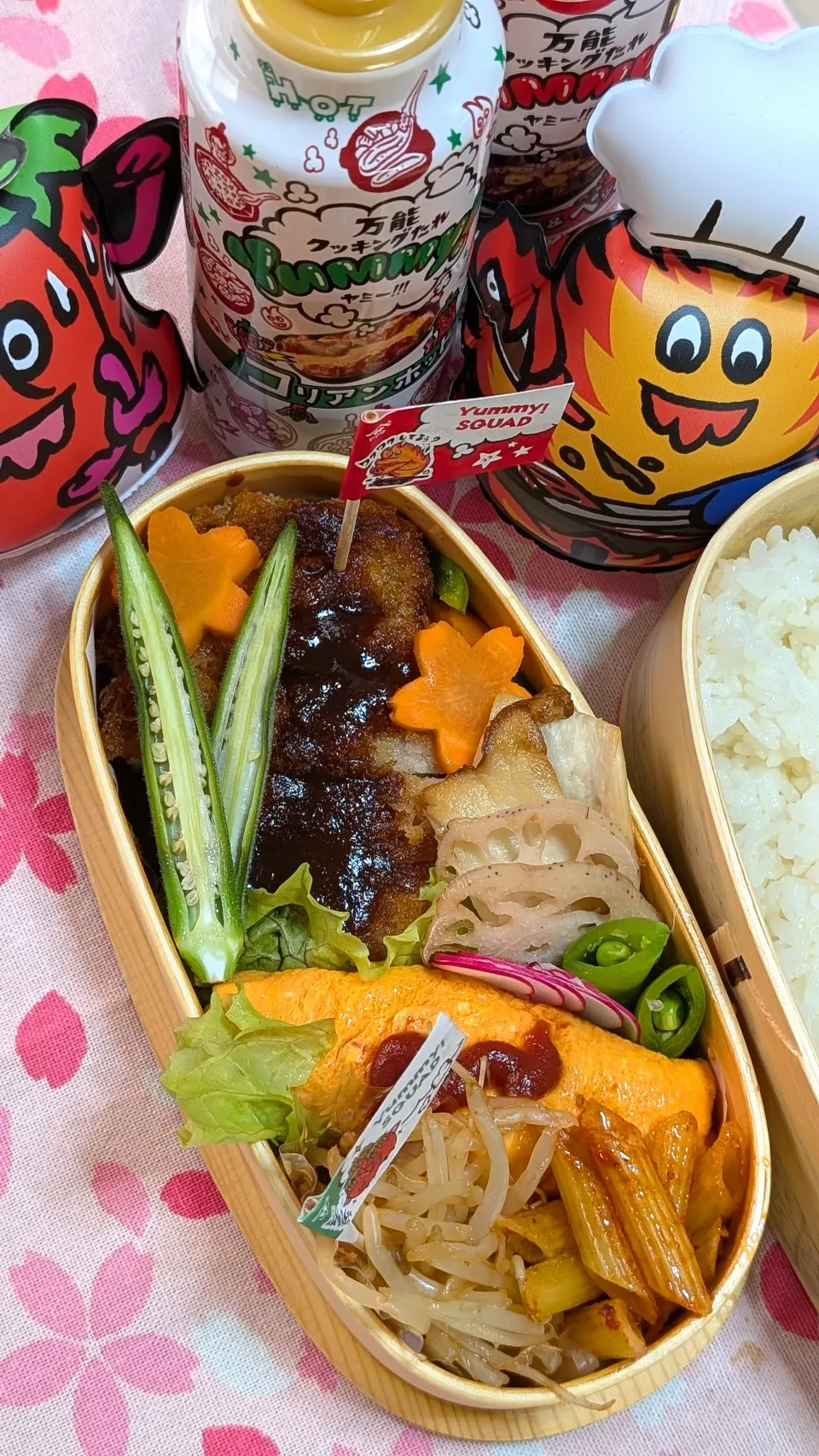 本日のお弁当〜ミニとんかつYummyなソースかけ弁当|f.1125beさん