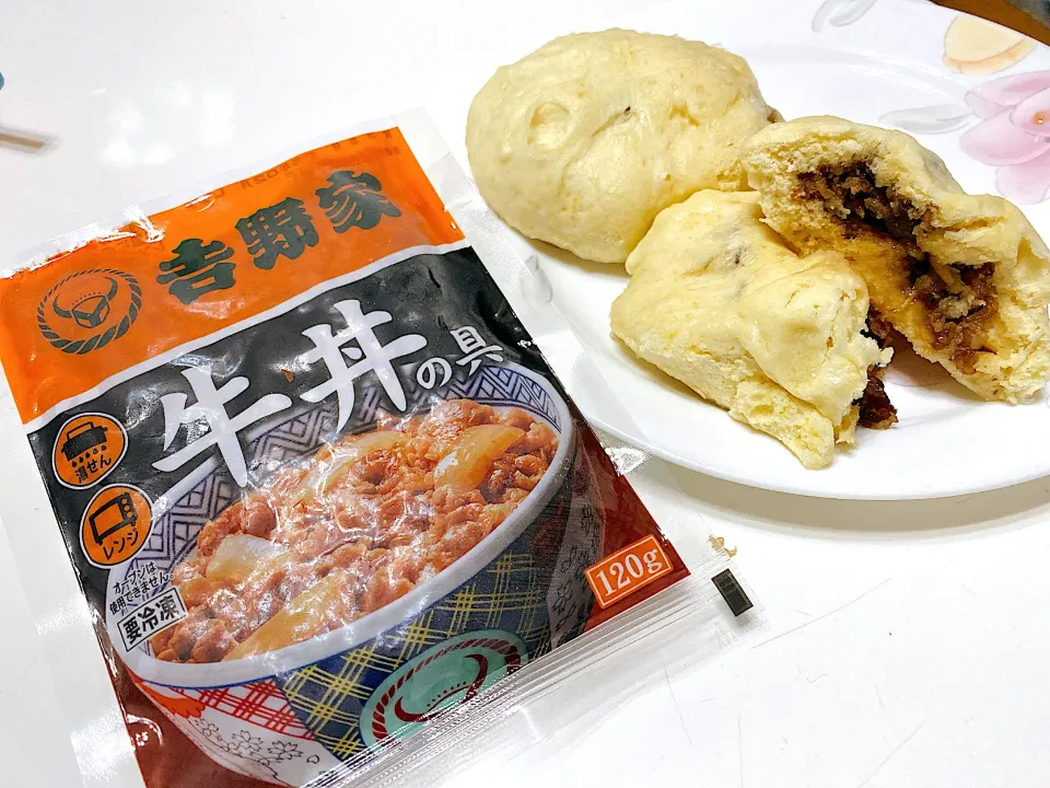 吉野家の牛丼肉まん！|くまおさん