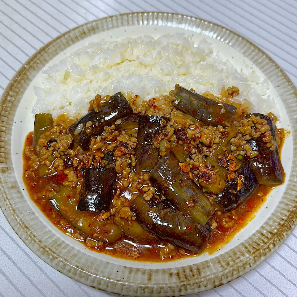 麻婆茄子飯|まさとさん