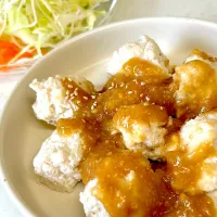 ふわふわ肉団子（ごまみそ風味）|みるくさん