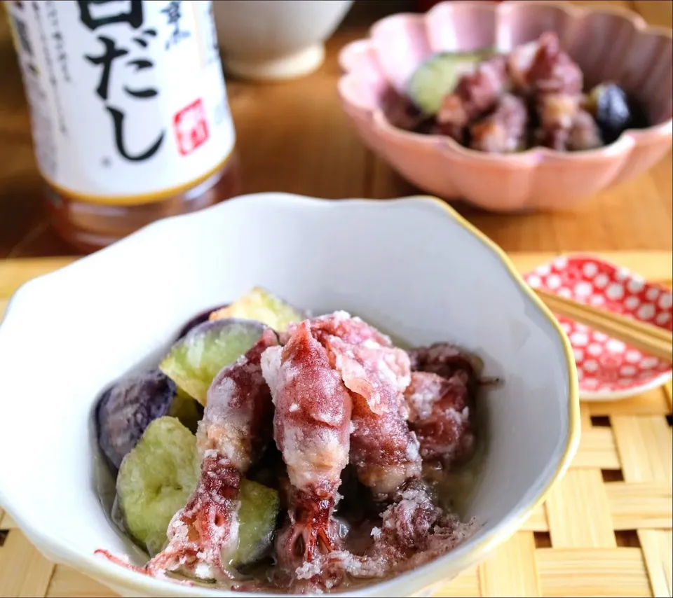 だしが染みる！ほたるいかとなすの揚げ出し|kaotohananさん