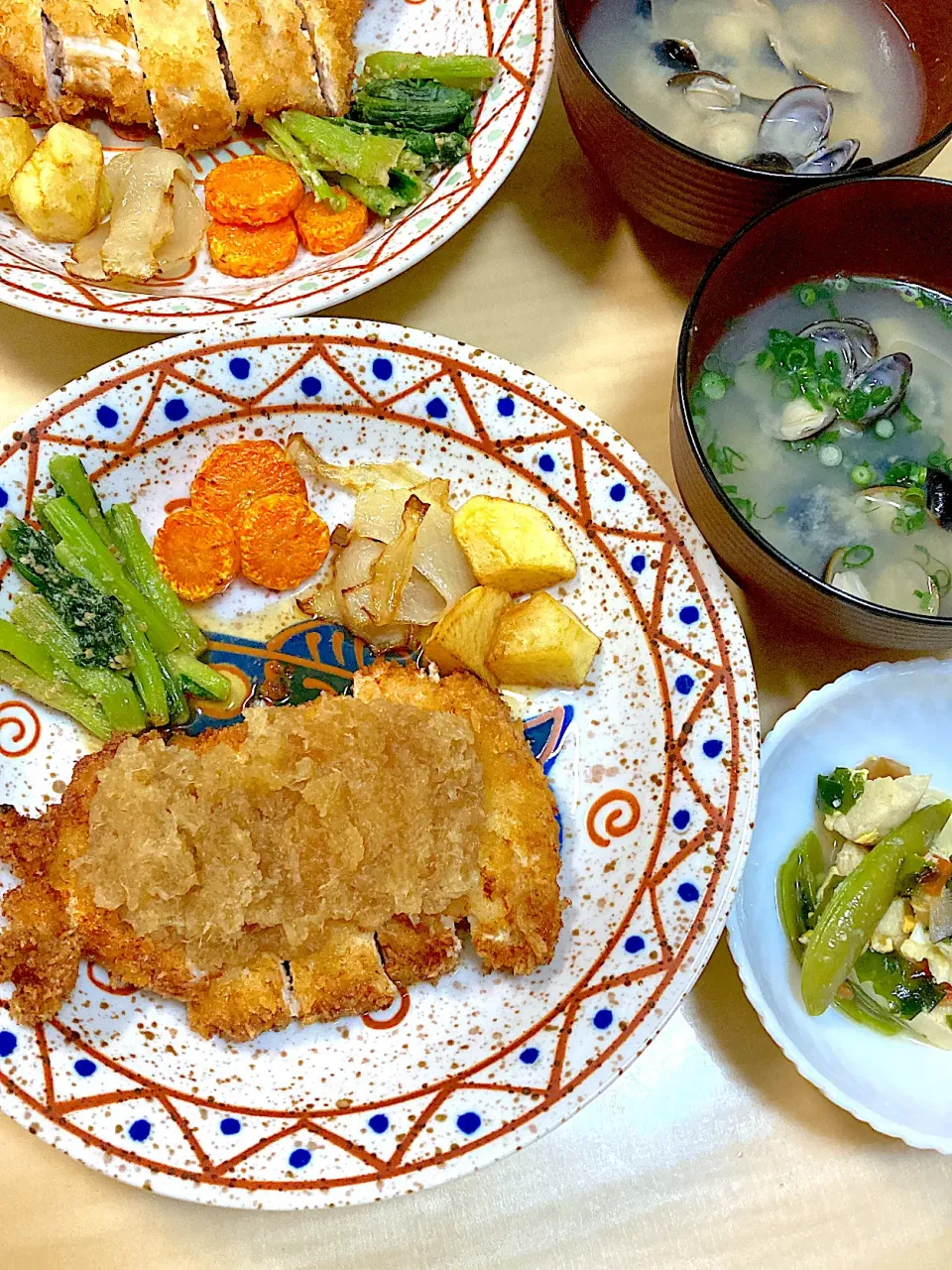 大戸屋風チキンかあさん煮＆しじみ味噌汁|なおさん