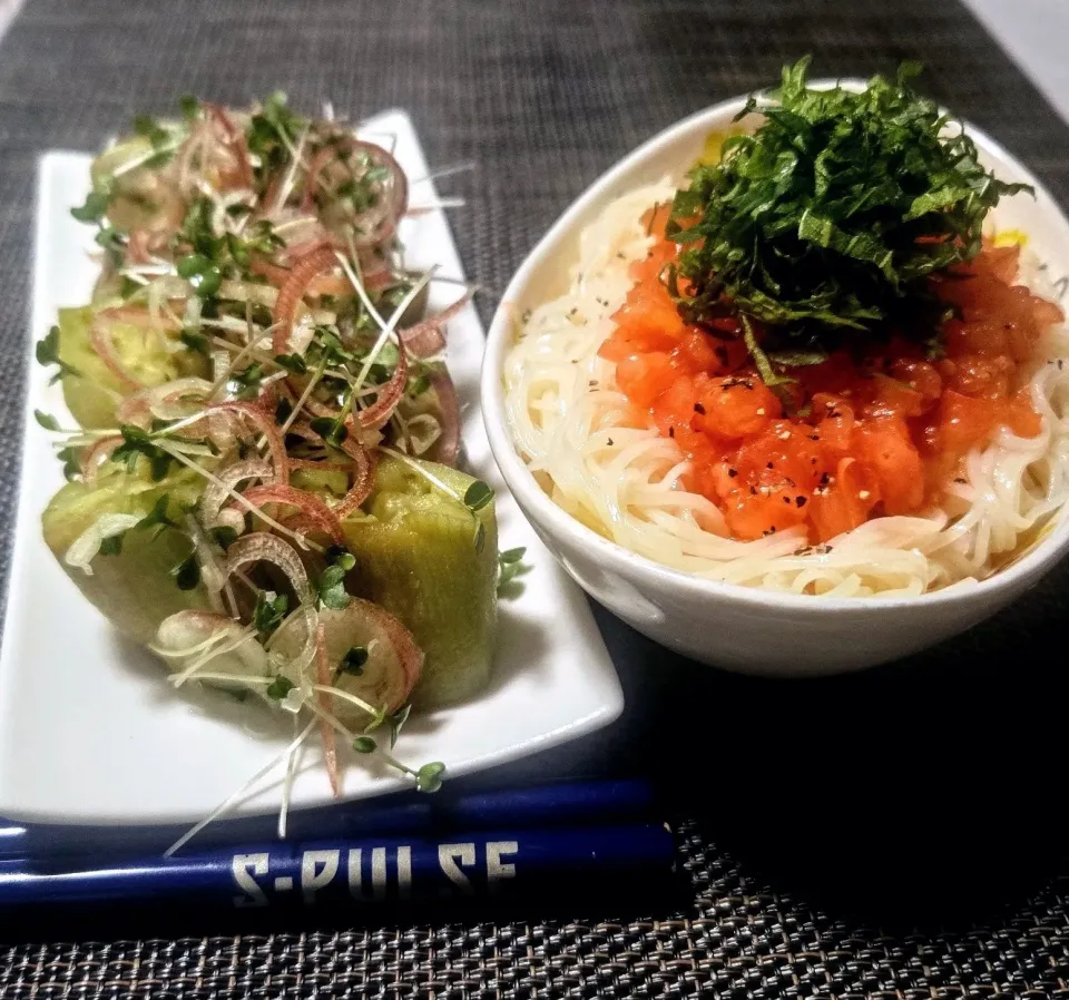 トマトまるごと素麺
ナスの和風カルパッチョ|マギーさん