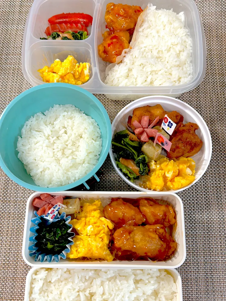 唐揚げ弁当。旦那さん、娘弁当。|ゆーこ。さん