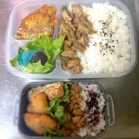 中3＊置き弁　&お母さんのお弁当♪|danharuさん