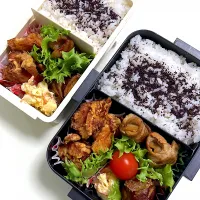 唐揚げ&肉巻きポテト弁当！|ikumonさん
