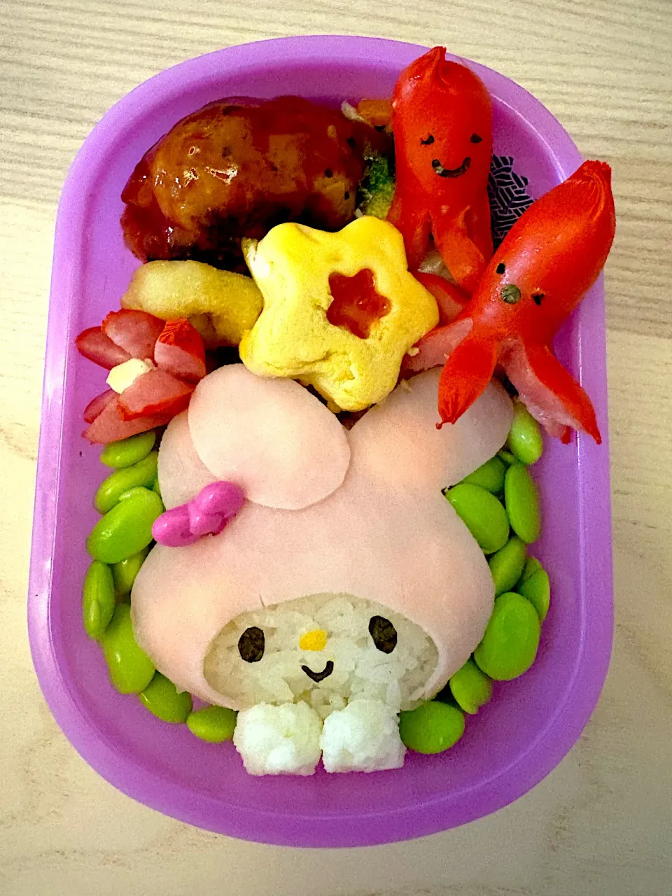 ４歳児の遠足弁当🐰|まるさん