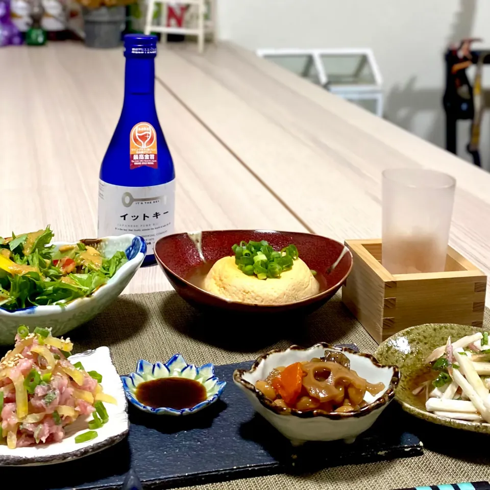 日本酒で晩酌の日のメニュー|けいこさん
