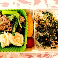 小松菜と牛肉のオイスターソース炒め❤️旦那さんお弁当❤️|かおるcitronさん