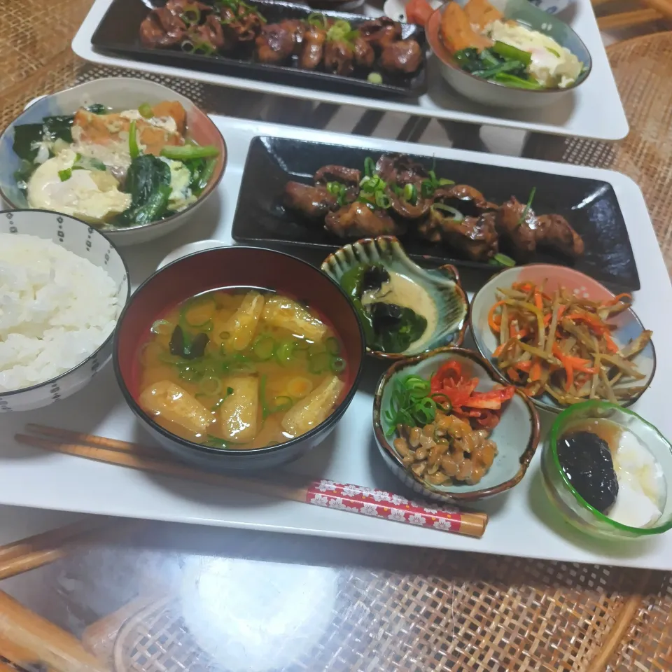 ハツのニンニク醤油炒め定食です✨|rikako♪。.:＊さん