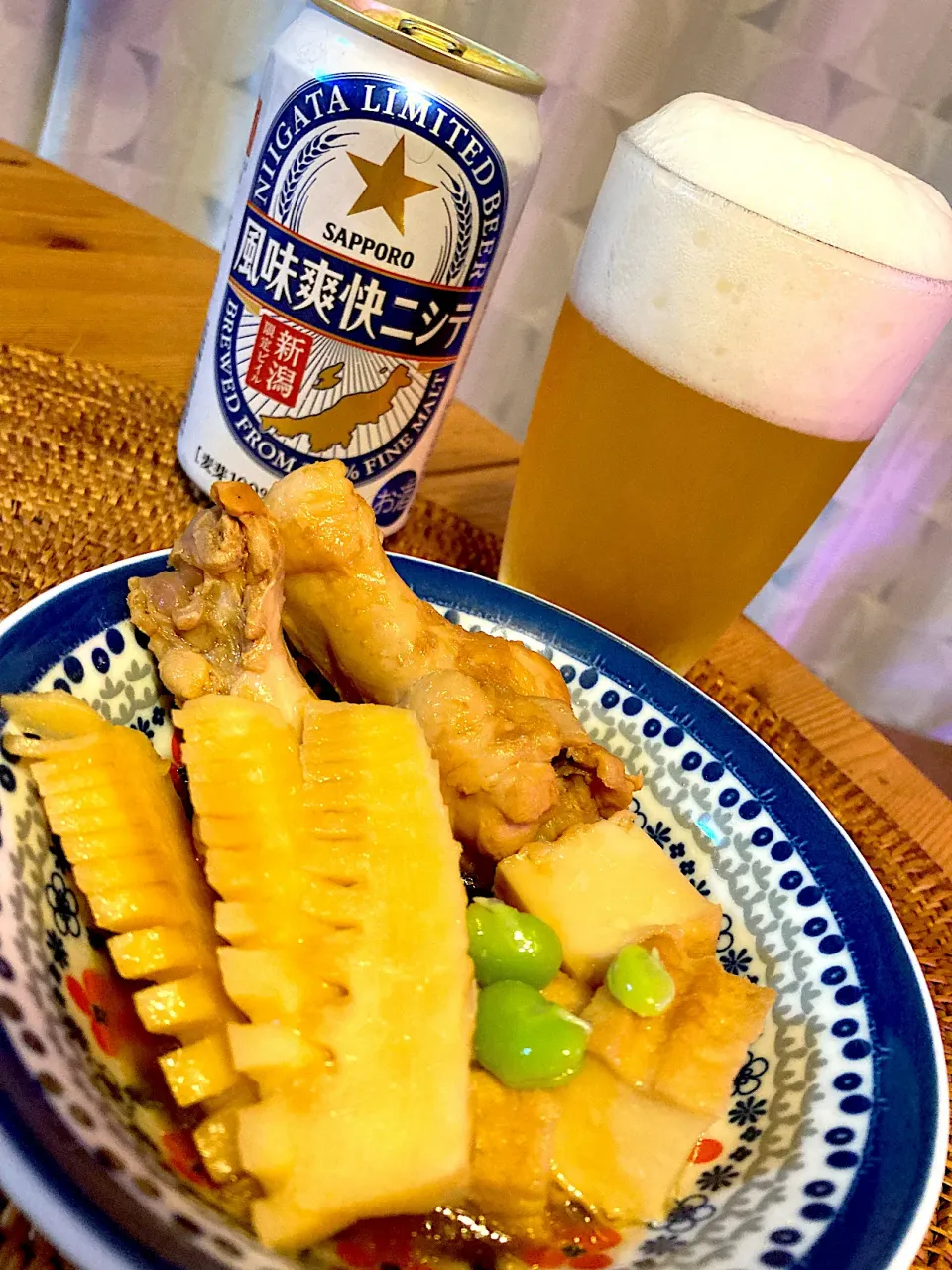 筍と手羽元と厚揚げの煮物😋🍻💕✨|アイさん