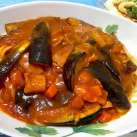 茄子とベーコンのトマトパスタ|単身赴任のっちさん