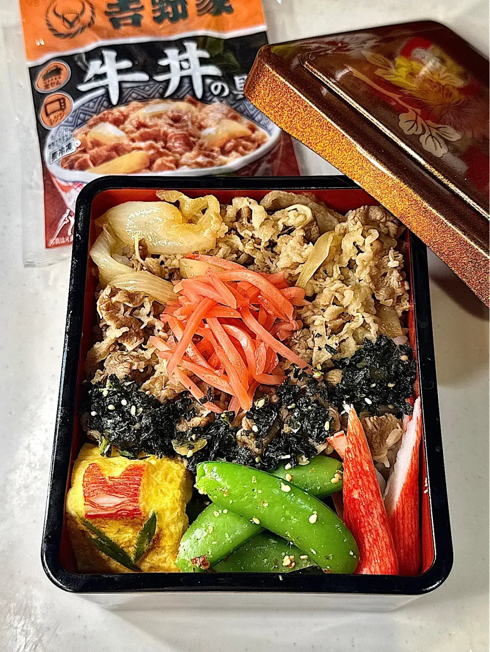 吉野家の牛丼でお弁当🍱|鬼百合さん