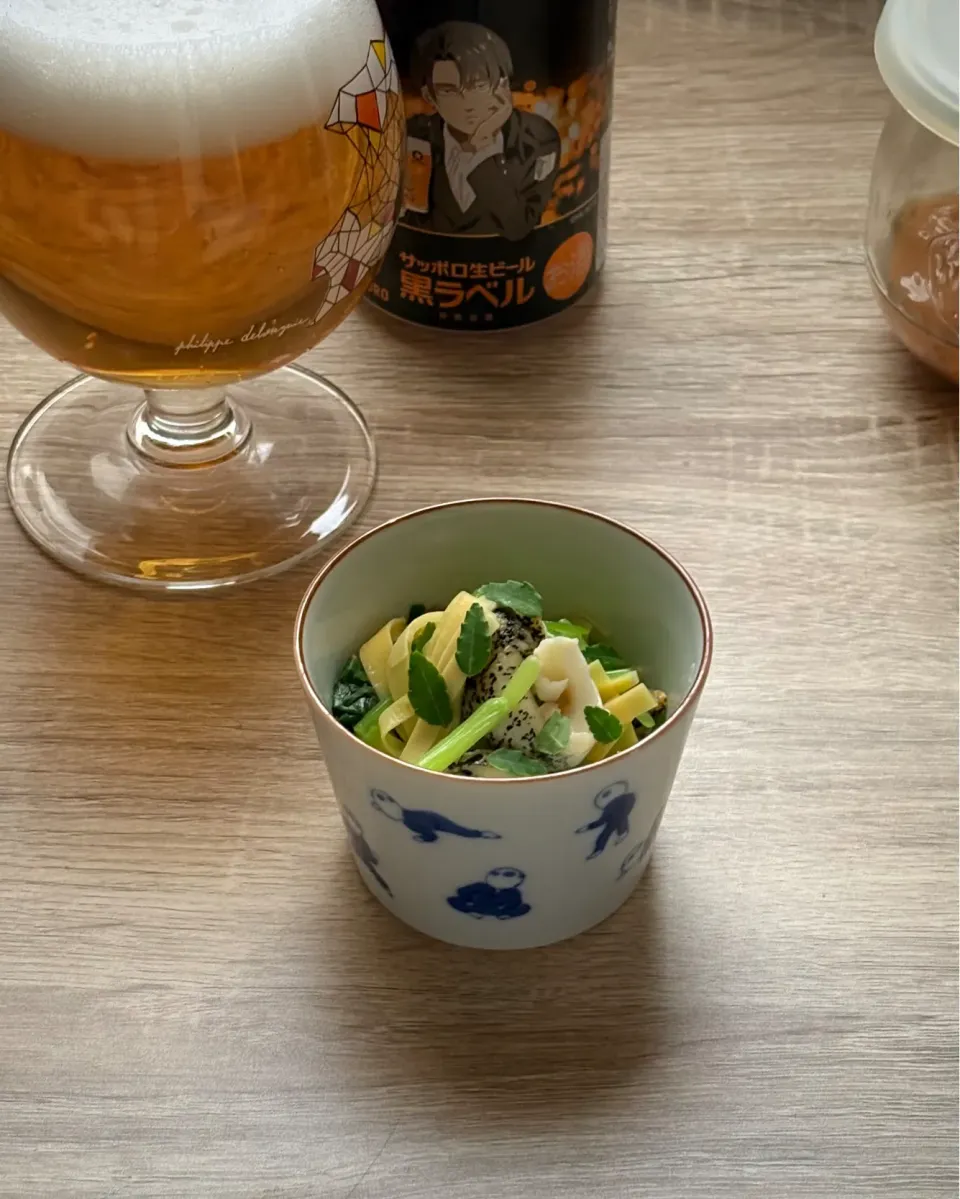 まる(丸大豆)さんの料理 姫皮と三つ葉の塩レモン和え     🟠まるさんの料理 姫皮と新わかめの塩レモン和え|まる(丸大豆)さん