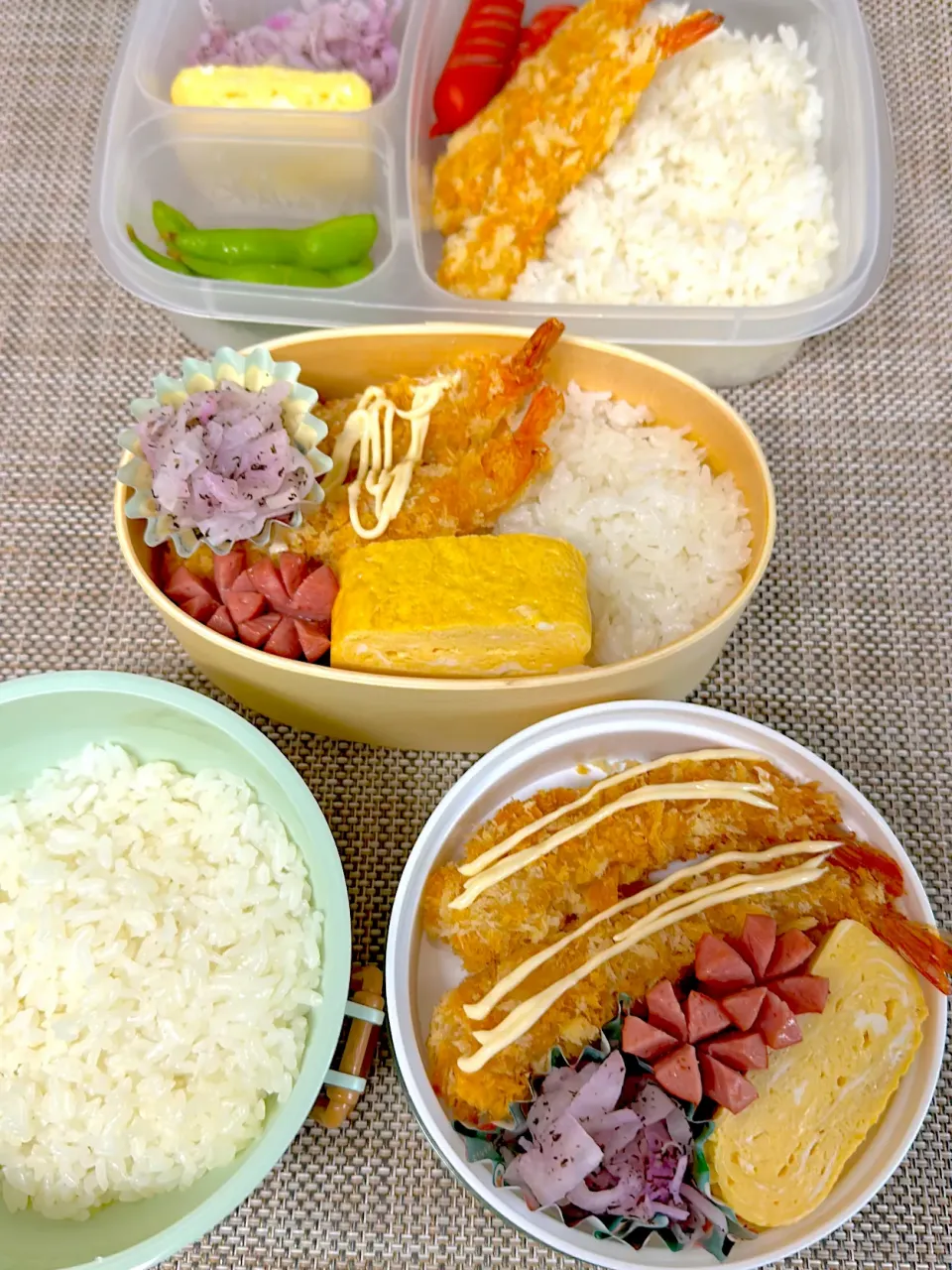 エビフライ弁当。旦那さん、娘弁当。|ゆーこ。さん