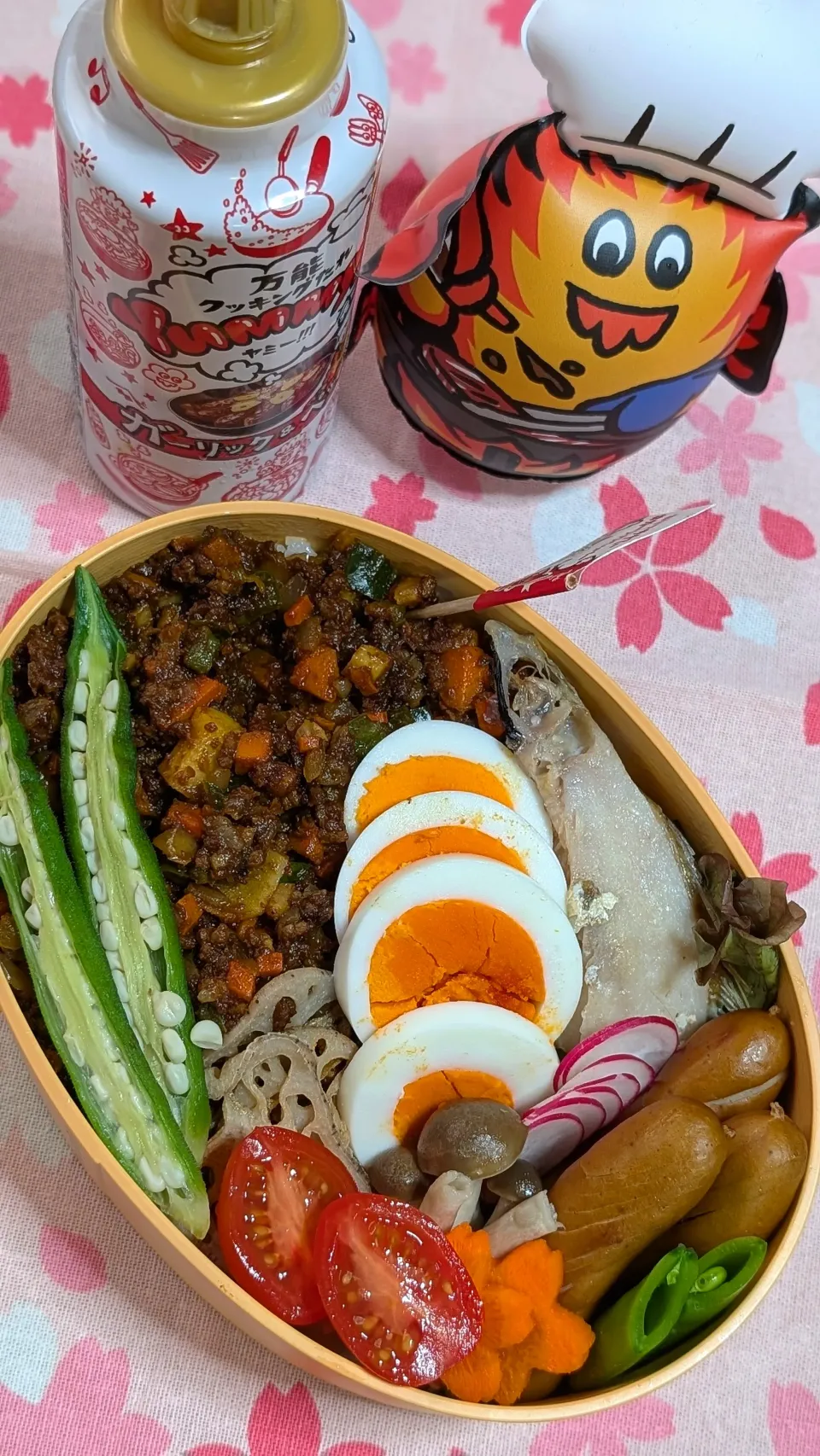 本日のお弁当ーからあげビールさんのお料理Yummy！たけのこドライカレー弁当|f.1125beさん