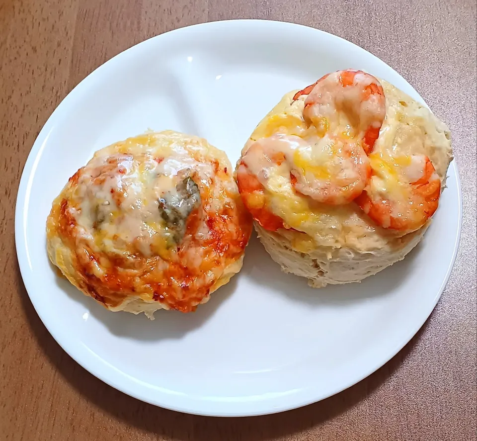 キムチチーズお豆腐パンとエビマヨチーズお豆腐パン|ナナさん